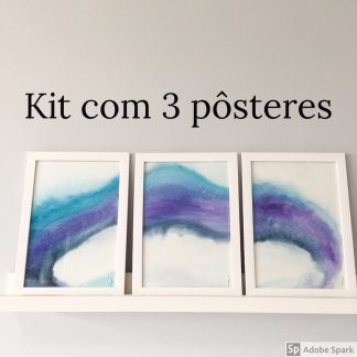 pôster trio abstrato místico