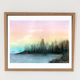 aquarela arco iris horizontal
